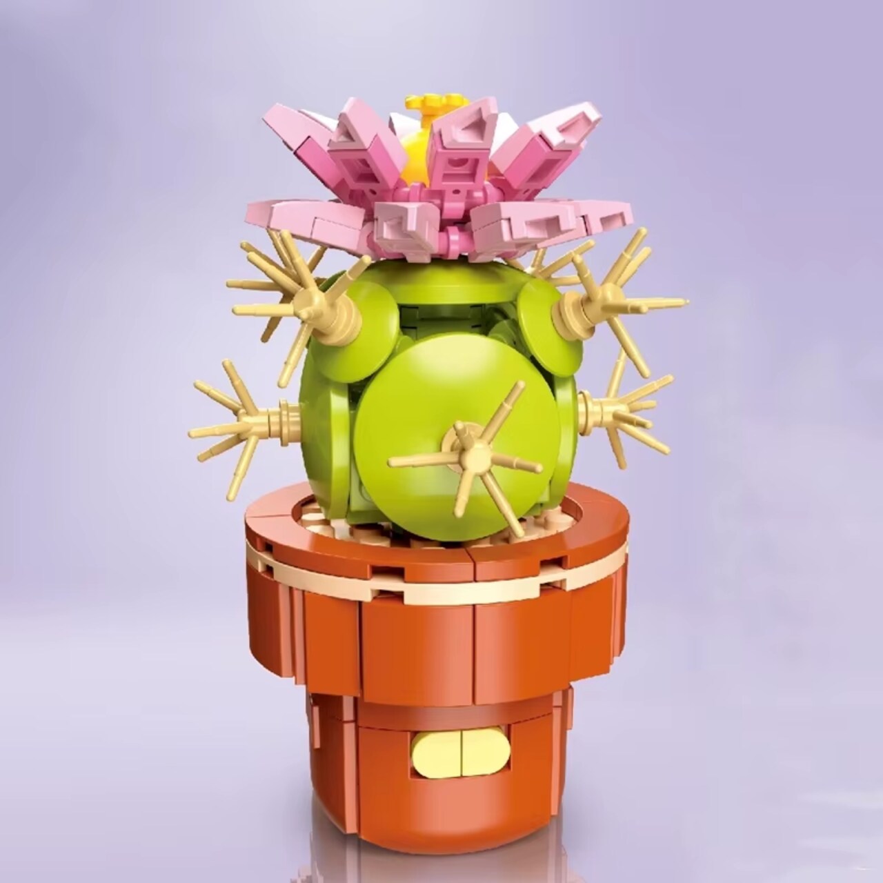 Plant Building Brick Kit - Potted Mini Cactus by Wizardi F07N11-9-3(113)